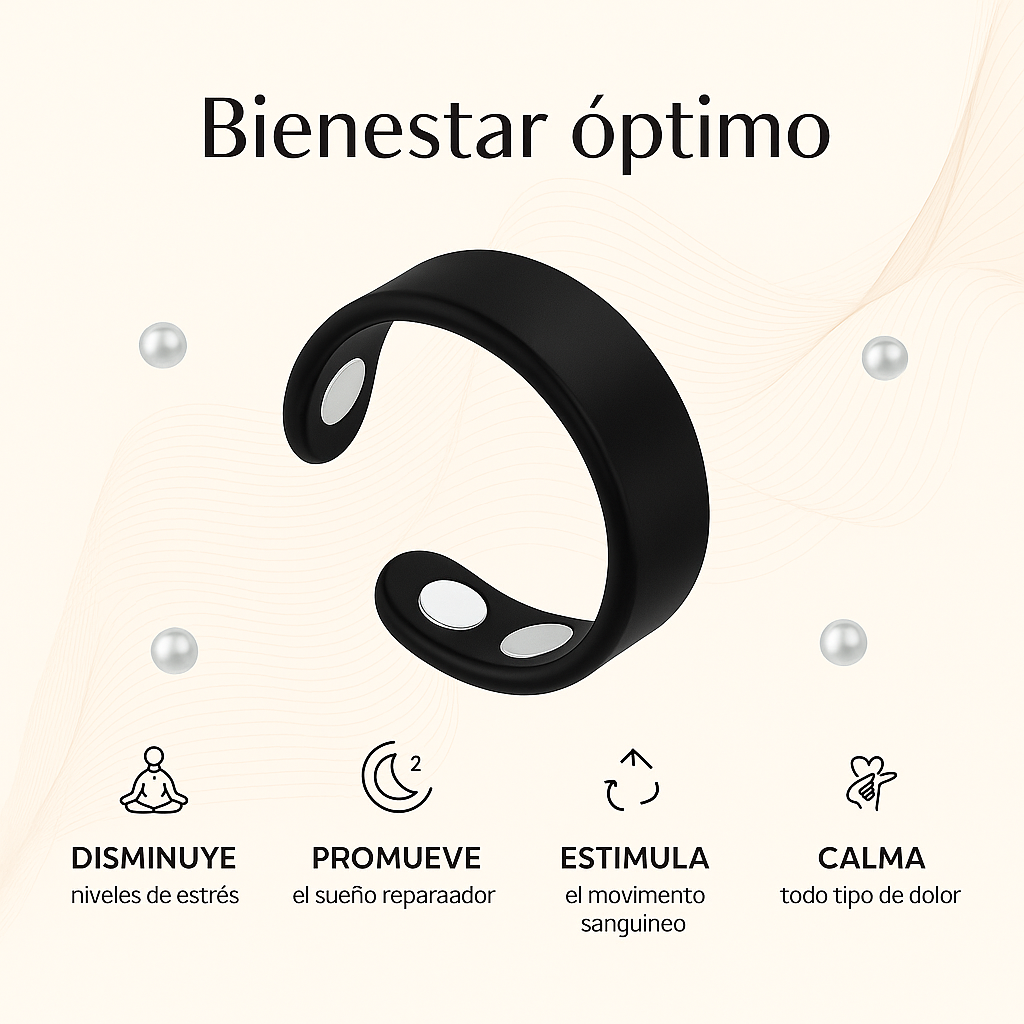 Anillo Magnético Calma™ – Negro Elegancia