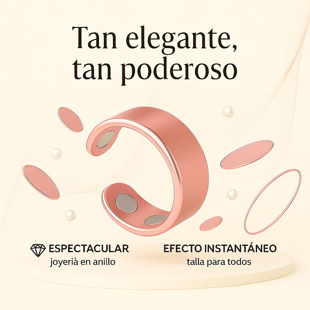 Anillo Magnético Calma™ – Oro Rosa Elegancia