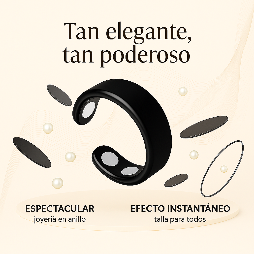 Anillo Magnético Calma™ – Negro Elegancia